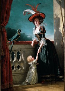 Portret Louise Elisabeth z Francji i jej syna Don Ferdinanda (olej na płótnie)