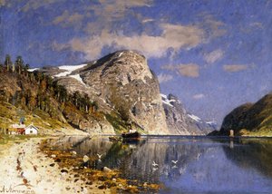 Parowiec w Sognefjord,