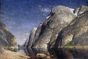 Sognefjord, Norwegia, ok. 1885 (olej na płótnie)