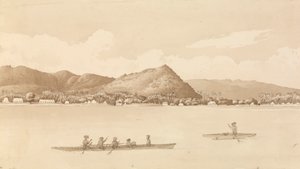 "Apia Bay, Upolu, NavigatorsIslands [Samoa] 18 września 1849 r. autorstwa Admiral Sir Edward Gennys Fanshawe