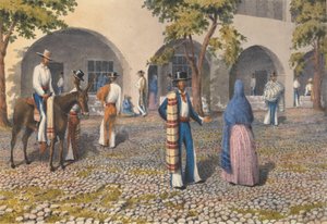 "Meksykanie, plac w Tepic [Meksyk], 19-13 sierpnia 1850 r. autorstwa Admiral Sir Edward Gennys Fanshawe