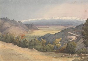 "Równina Santiago, Chile, z Cuesta del Prado, 7 stycznia 1851 r. autorstwa Admiral Sir Edward Gennys Fanshawe