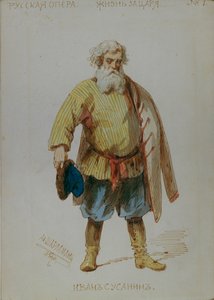 Projekt kostiumu do opery Życie za cara M. Glinki, 1887