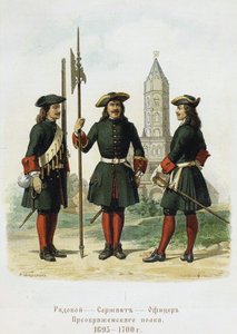 Strój mundurowy Pułku Preobrażenskiego w latach 1695-1700, 1901-1904