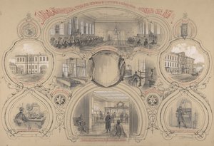 Główne biuro telegraficzne nowo wybudowane w Petersburgu i otwarte 14 października 1862, 1862. autorstwa Adolf Jossifovich Charlemagne