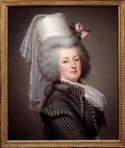 Portret Marii Antoniny de Lorraine-Habsburg, królowej Francji (1755-1793), w stroju amazońskim - Obraz Szweda Adolfa Ulricha Wertmullera (1751 - 1811)