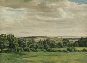 Pejzaż w Holsztynie, 1827 (olej na papierze oprawiony na kartonie)