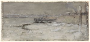 Rejs po lodzie po Maas w Rotterdamie autorstwa Adolf le Comte