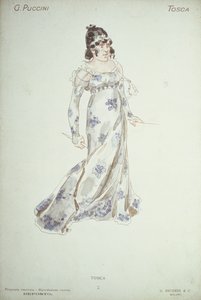 Projekt kostiumów w "Tosce" Giacomo Pucciniego (1858-1954)