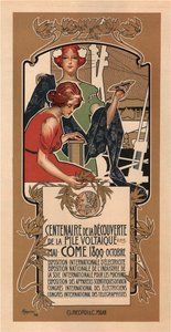 100. rocznica odkrycia baterii elektrycznej przez Voltas, 1898 r autorstwa Adolfo Hohenstein