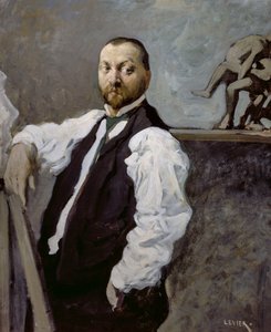 Portret rzeźbiarza Alfonso Cancianiego autorstwa Adolfo Levier