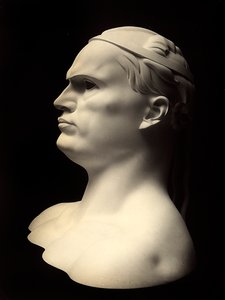 Popiersie przedstawiające portret Benito Mussolini, Praca Adolfo Wildt (B/W Photo) autorstwa Adolfo Wildt