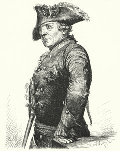 Fryderyk Wielki, król pruski (grafika) autorstwa Adolph Friedrich Erdmann von (after) Menzel