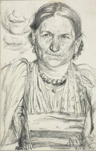Portret chłopki autorstwa Adolph Menzel