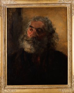 Portret brodatego mężczyzny, 1855 autorstwa Adolph Menzel