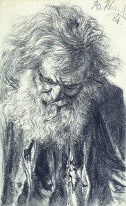 Portret starca, 1884 autorstwa Adolph Menzel