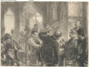 Gra karciana autorstwa Adolph Menzel