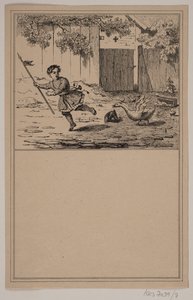 Odważny bohater. Nie. 6 w Chr. Winther i M. Rørbye, „25 obrazków dla małych dzieci” autorstwa Johan Adolph Kittendorff
