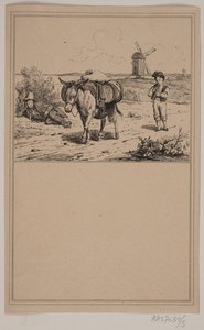 Osioł. Nie. 4 w Chr. Winther i M. Rørbye, „25 obrazków dla małych dzieci” autorstwa Johan Adolph Kittendorff
