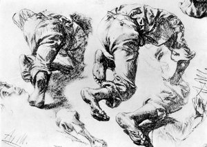 Strona szkiców, 1913. autorstwa Adolph Menzel