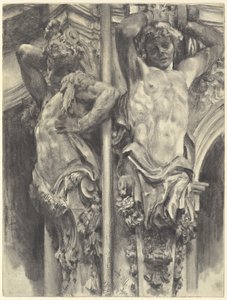 Atlasy na Wallpavillon drezdeńskiego Zwingera autorstwa Adolph Menzel