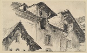szczyty domów autorstwa Adolph Menzel