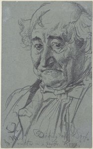 Heinrich von Kleist, „Złamany dzban”: aktor Theodor Döring w roli wiejskiego sędziego Adama autorstwa Adolph Menzel
