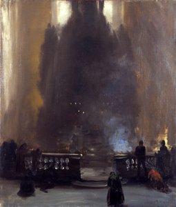 Wnętrze kościoła (barokowy ołtarz) autorstwa Adolph Menzel