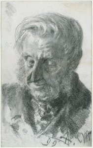Głowa starszego mężczyzny autorstwa Adolph Menzel