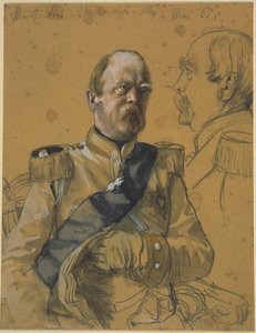 Otto, hrabia von Bismarck-Schönhausen. Studium do obrazu "Koronacja Wilhelma I w Królewcu" autorstwa Adolph Menzel