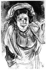 Studium Włoszki, ok. 1880-1882. autorstwa Adolph Menzel