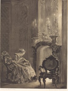 Kobieta przed ogniem autorstwa Adolph Menzel