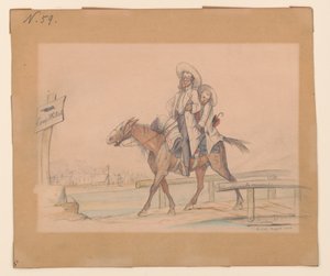 Henry Von Trebra i Louis V. Trebra przybywają do Camp Morton, Indpls z ich farmy w Madison, Ill. autorstwa Adolph Metzner