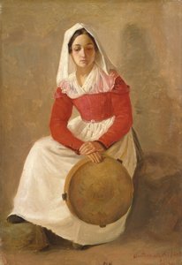 Kobieta o imieniu Anunziata w Subiaco autorstwa Adolph Tidemand