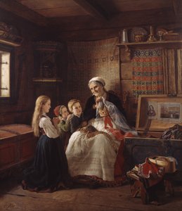 Babcia korona ślubna autorstwa Adolph Tidemand