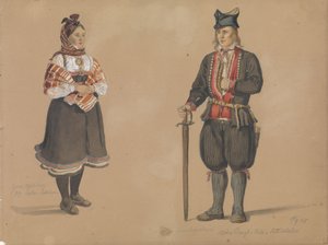 Gro Kjelleberg; Bjugen Sagneskare, Valle autorstwa Adolph Tidemand