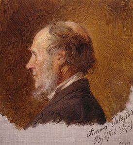 Portret Simona Toldstada. Szkic autorstwa Adolph Tidemand