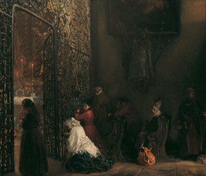 wczesna msza autorstwa Adolph Menzel
