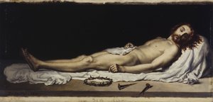 Szkic kościoła w Malakoff: Le Christ mort autorstwa Adolphe Henri Dubasty