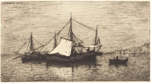 Coasting statków handlowych, Włochy autorstwa Adolphe Appian