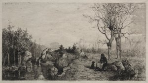 Brzeg strumienia w Rossillon autorstwa Adolphe Appian