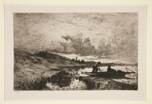 Pewnego wieczoru, brzegi Rodanu w Rix autorstwa Adolphe Appian