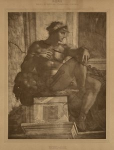 Rzym - Pałac Watykański, Kaplica Sykstyńska, Michał Anioł autorstwa Adolphe Braun