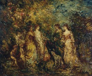 Gra pań autorstwa Adolphe Joseph Thomas Monticelli