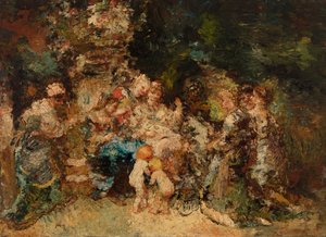 Hołd autorstwa Adolphe Joseph Thomas Monticelli