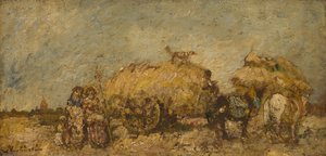 Hayfield, c. 1870 autorstwa Adolphe Joseph Thomas Monticelli