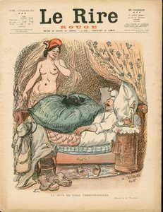 Okładka „Czerwonego śmiechu”, Satyryczna w kolorach autorstwa Adolphe Leon Willette