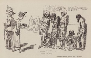 Głód w Indiach autorstwa Adolphe Leon Willette