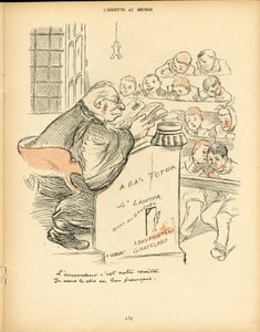 Talerz masła, satyryczny w kolorach autorstwa Adolphe Leon Willette