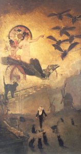 Czarne koty autorstwa Adolphe Leon Willette